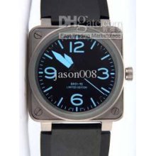 Men's Watch Automatic Mechanical Ross Watch Black Dial Rubber Gift B