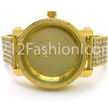 Mens Yellow Gold Fin Real Genuine Diamond Custom Ice Maxx Jojion Joe Rodeo Watch
