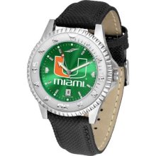 Miami Hurricanes Competitor AnoChrome Watch, Poly/Leather Band - COMP-A