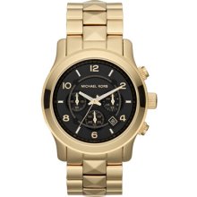 Michael Kors Oversize Golden Stainless Steel Pyramid-Stud Watch