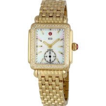 Michele Deco-16 Mother Of Pearl Dial Diamond Bezel Ladies Watch Mww06v000003