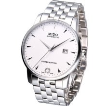 Mido Baroncelli Mechanical Automatic Cosc Watch White M86904t61 Limited Edition