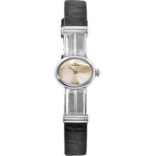 Milus Women's Per003 Persea Black Alligator Strap Silve