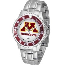 Minnesota Golden Gophers Mens Steel Bandwrist Watch