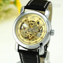 Mixed Promotion Men's Luxury Automatic Sport Diamond Dial Glass Back
