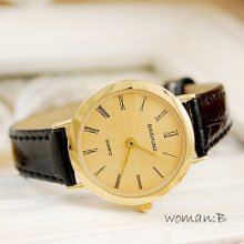 Mixed Simple Round Dial Women's Quartz Movement Dress Style Watch Uk