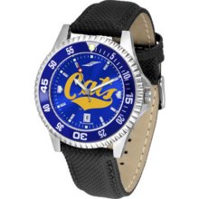 Montana State Bobcats Competitor AnoChrome Men's Watch with Nylon/Leather Band and Colored Bezel