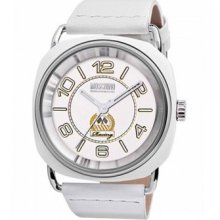 Moschino Racing Vibe Quartz Analog White Leather Designer Sports Watch Mw0243