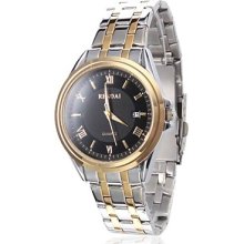 Multi-Colored Men's Calendar Style Analog Alloy Quartz Wrist Watch