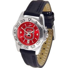 NCSU NC State Wolfpack Ladies Leather Band Sports Watch