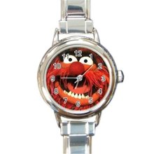 NEW* HOT ANIMAL THE MUPPETS Round Italian Charm Watch - Silver Tone - Silver
