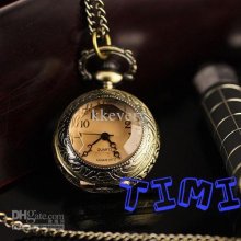 New Necklace See-through Diamond Ladies Pocket Watch