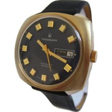 New old stock automatic Straumann waterproof stainless steel mens Swiss watch