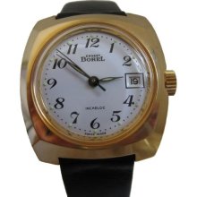 New old stock mechanical Ernest Borel 3574 stainless steel water resist Swiss watch