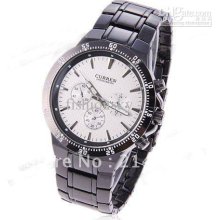 New. Stylish Curren Round White Dial Stainless Steel Japan Movt Wris