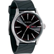 Nixon Sentry Black Dial Black Rubber Strap Mens Watch A027-000