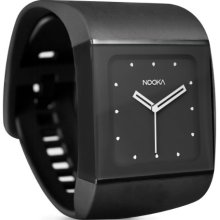 Nooka Unisex Quartz Watch With Silver Dial Analogue Display And Black Plastic Or Pu Strap Zub Zan Bk 40