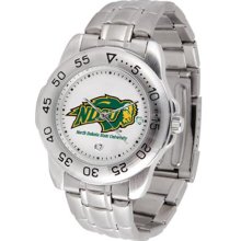 North Dakota State Bison NDSU Mens Sports Steel Watch
