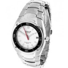 OMAX SST-1833AS Men Stainless Steel Watch with Date and Silver Dial