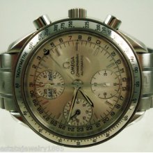 Omega Speedmaster Automatic Triple Date Chronograph Stainless Steel Watch & Box