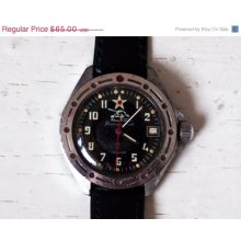 ON SALE - Soviet watch Russian watch Men watch Mechanical watch vostok komandirskie men's wrist Commander Russian Army with Tank