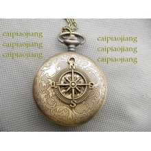 Pocket watch collection of antique Necklace The Hunger Games compass Necklace Pendant antique fashion jewelry birthday gift