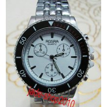 Practical Silver Luxury Men's Boys Gentleman Stainless Steel Quartz Wristwatch