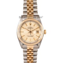 Pre-Owned Men's Rolex Oyster Perpetual DateJust Stainless Steel and Gold 16013