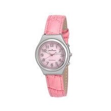 Precision Radio Controlled Ladies Pink Leather Strap Watch Prew0054