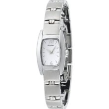 Pulsar By Seiko Womens Pj5097 Quartz White Dial Stainless Steel Dress Watch