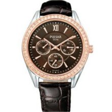 Pulsar Crystal Collection Rose Gold Men`s Watch