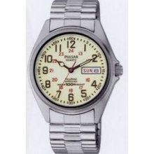 Pulsar Men`s Railroad Approved Stainless Steel Expansion Watch