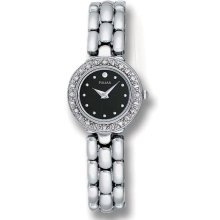 Pulsar PRYB19X Women's Stainless Steel Black Dial Swarovski Crystal Watch