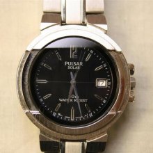 Pulsar Solar Men's 50m Water Resistant Never Needs A Battery Change