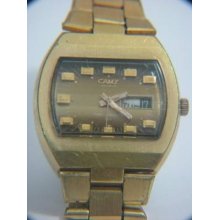 Rare Gold Camy Geneve Time Square 44 Automatic Watch