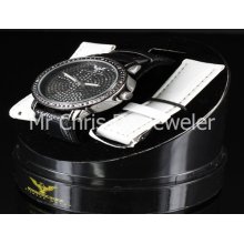 Real Diamod Stainless Steel Diamond King Jojo Rodeo Techno Iced Out Watch