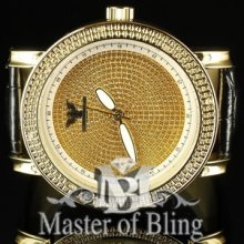 Real Diamond Master King Iced Out Bling Dial Jojo Joe Rodeo Kc Aqua Swiss Watch
