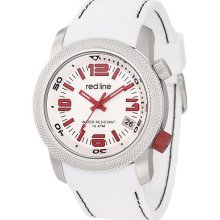 Red Line Men's 50043-02 Octane Silver White Silicone Watch $495