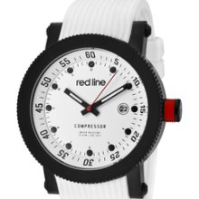 Red Line Men's 'Compressor' White Silicon Watch ...