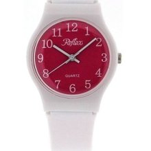 Reflex Analogue White Plastic Strap, Pink Dial Kids Watch 1560201u