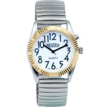 Reizen Mens Glow Low Vision Watch with Blue EL Light