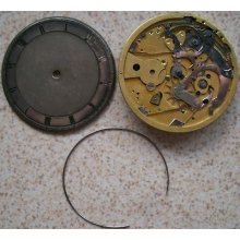 Repeater Key Wind Pocket Watch Movement & Dial 49 Mm. Balance Ok. To Restore
