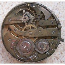 Repeater Pocket Watch Movement & Enamel Dial 46,5 Mm. To Restore