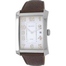 Roberto Bianci P232 Whtsil Men'S P232 Wht Sil Classic Brown Leather Strap Watch