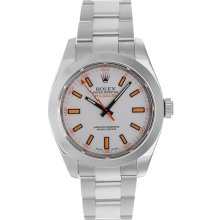Rolex 40mm Stainless Steel Milgauss Model 116400 White Face