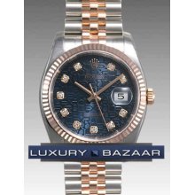 Rolex Datejust 116231 (blue Jubilee, Diamond Markers)