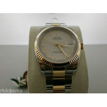 Rolex Datejust 116233 18k/ss Ivory Pyramid Dial Gents Watch Unworn B/p