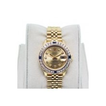 Rolex Datejust 6917 Presidential Diamond and Sapphire Bezel Watch