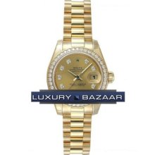 Rolex Datejust Lady Gold 26mm 179138 (gold Dial, Diamond Markers)