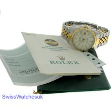 Rolex Datejust Steel & Gold Men's Automatic Watch W/ Papers